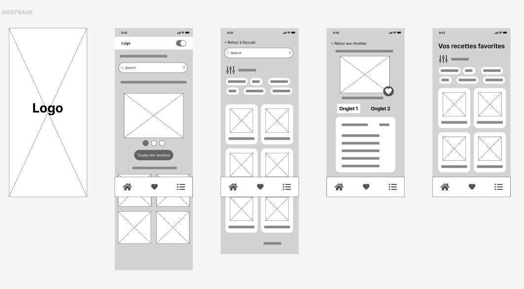 wireframes saveurs de fêtes