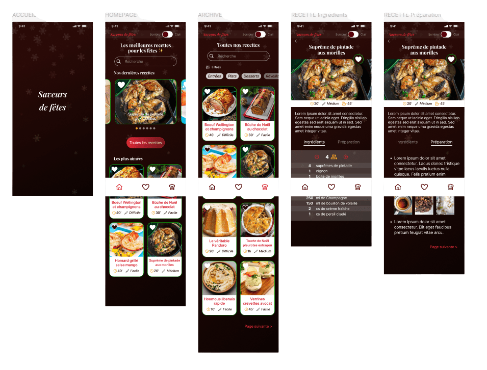 Maquette graphique dark