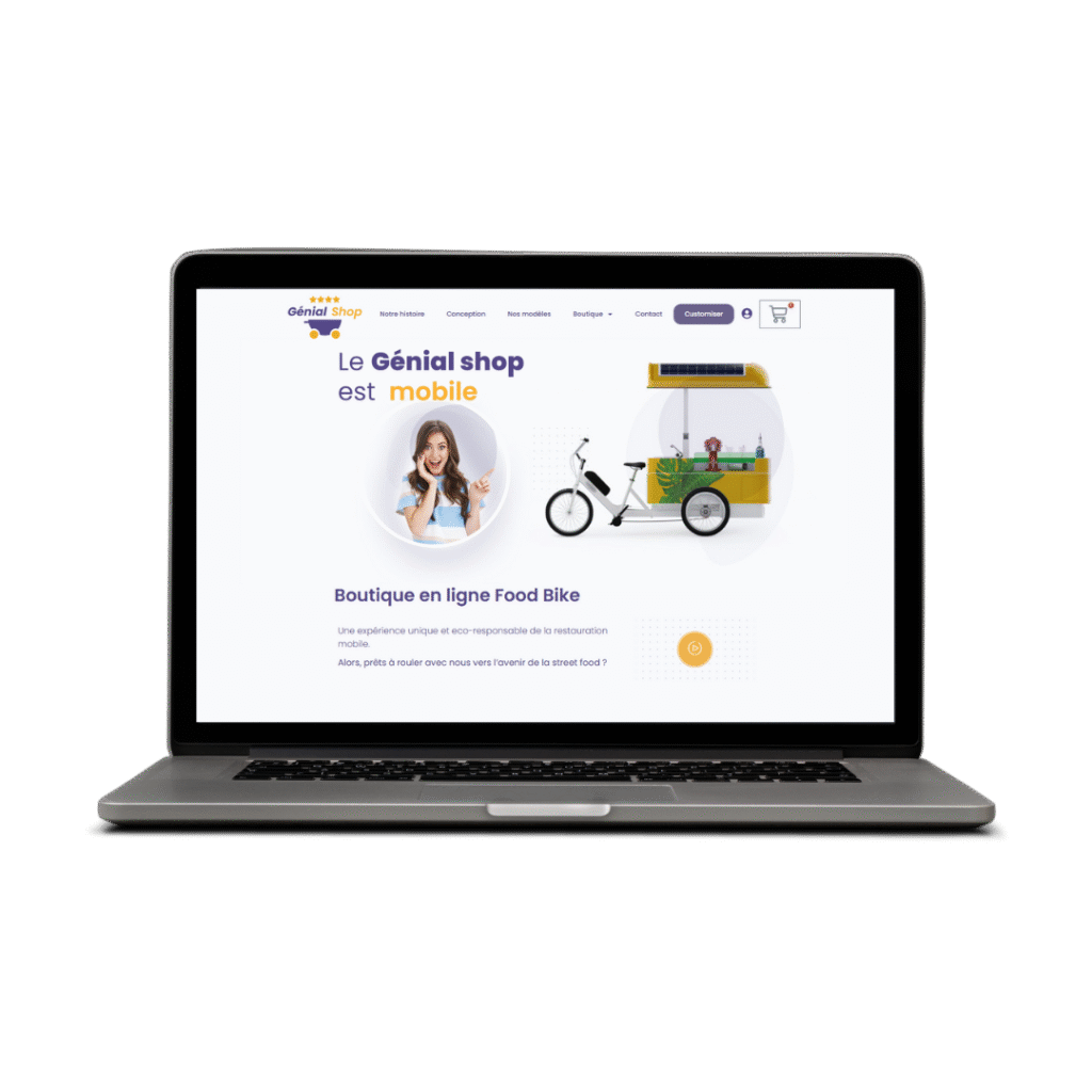 projet génial shop page d'accueil