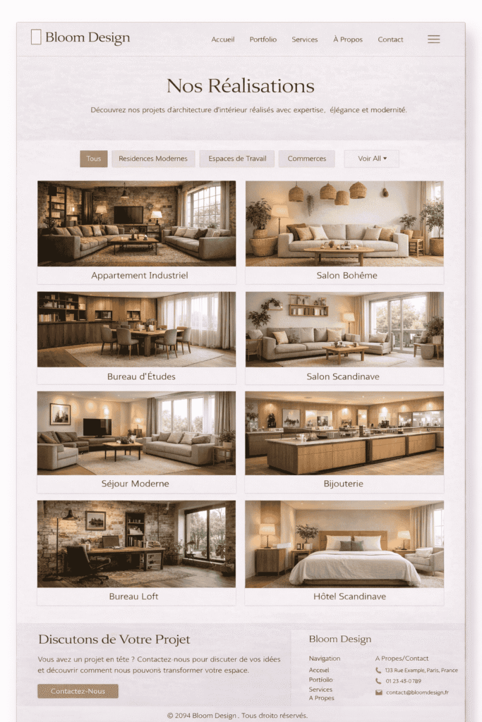 réalisation bloom design